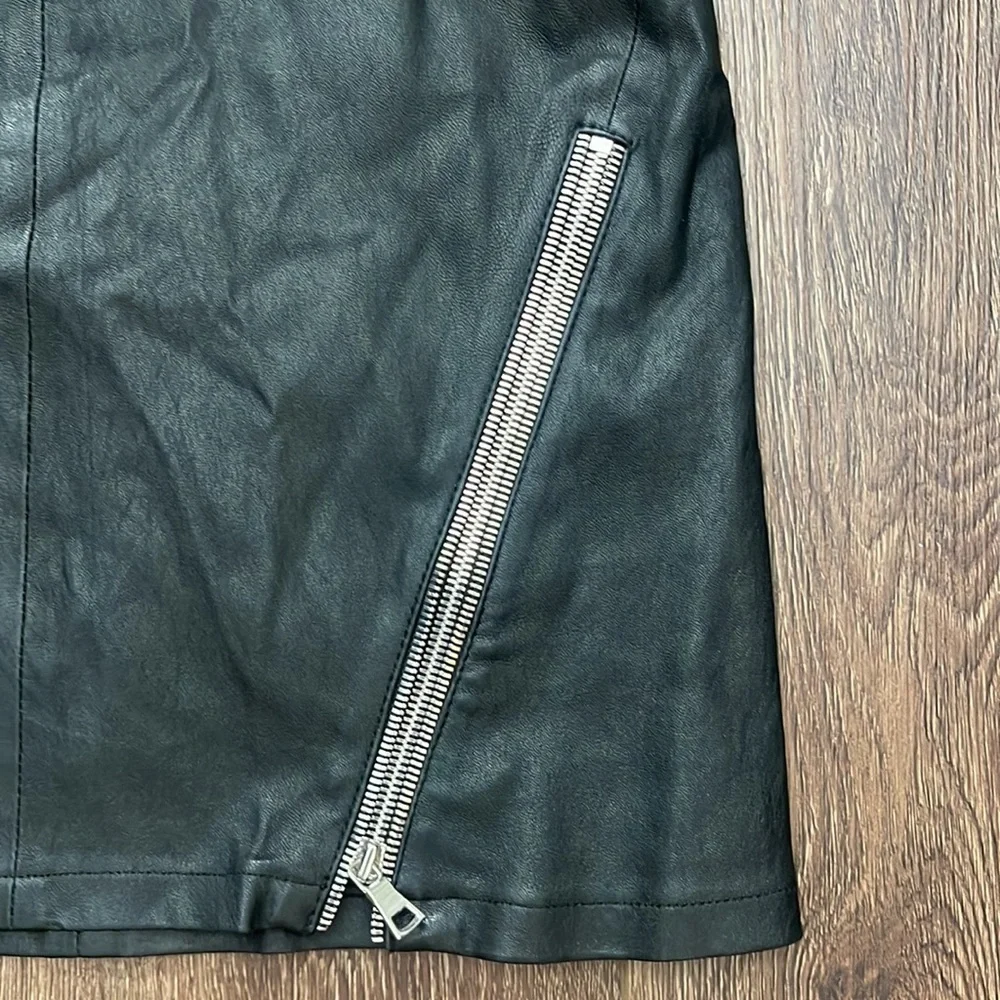 RtA Women's Black Zipped Leather Dress SZ. 4 - Picture 7 of 11